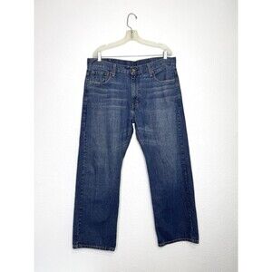 Levis 569 Loose Straight Fit Jeans Mens 36x30 Dark Wash Indigo Blue 100% Cotton